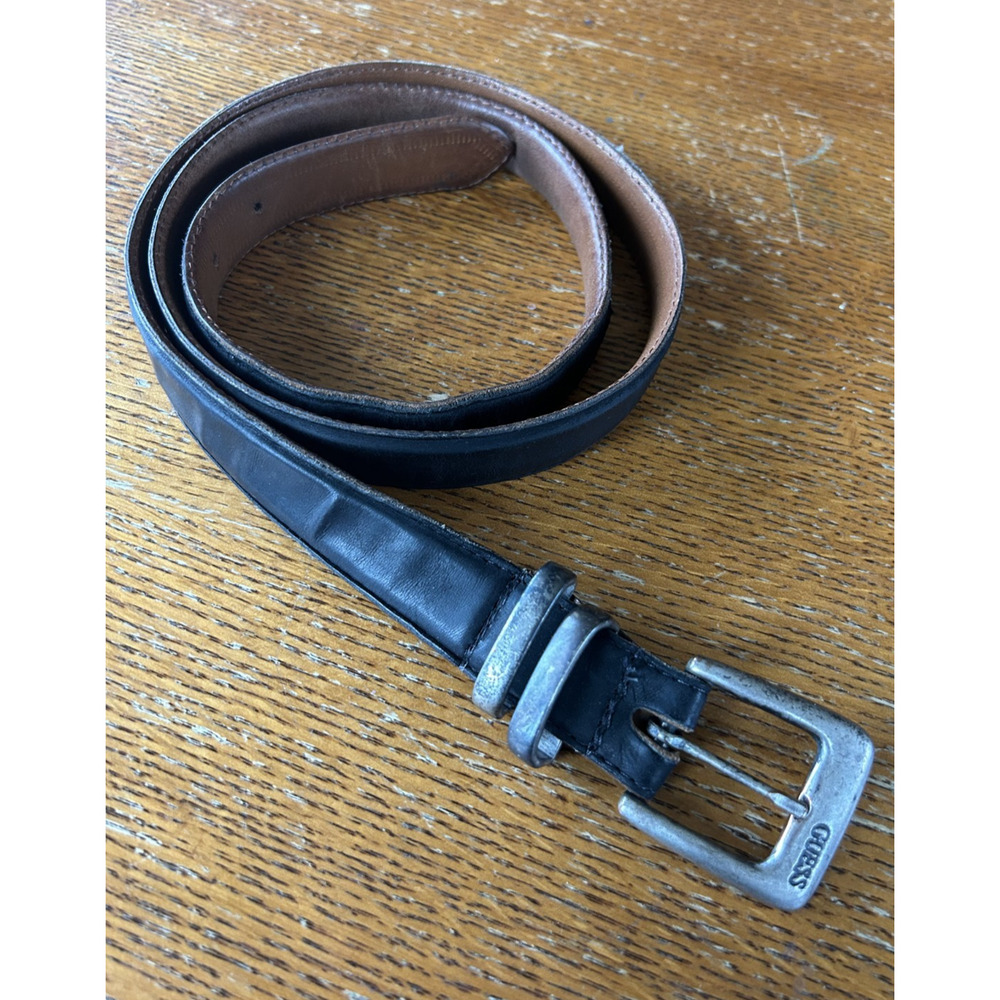 Vintage Guess Leather Belt Made in USA Size 38